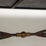 Dining table in "scagliola" and wrought iron. 1950s.