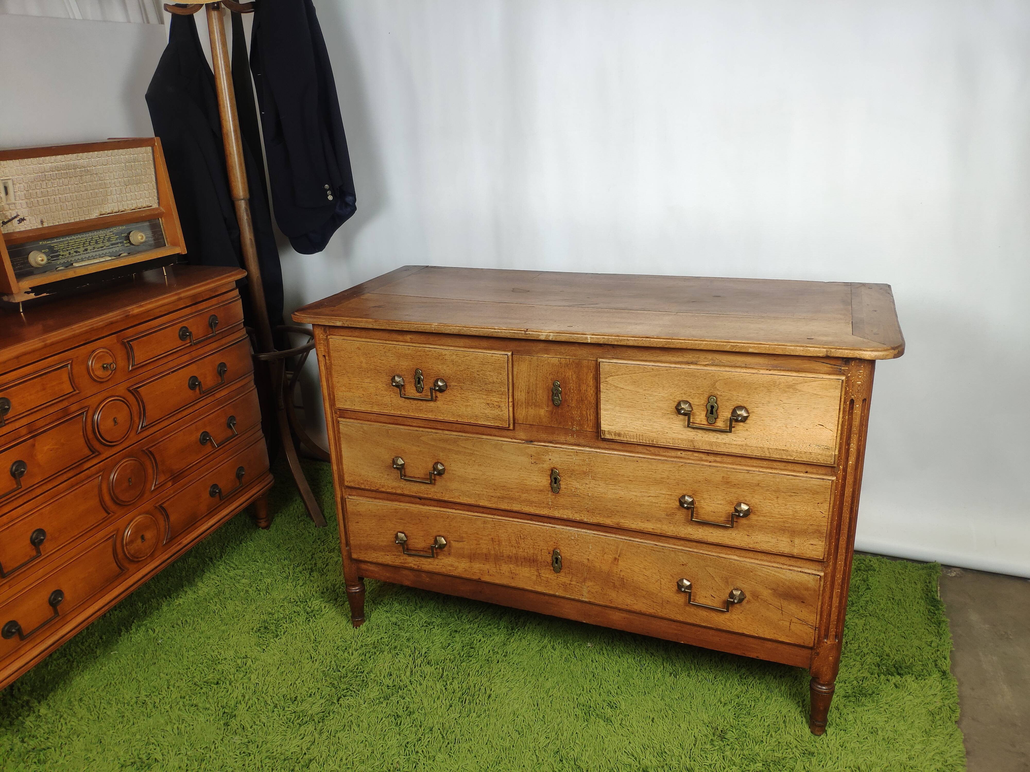 Louis XVI light oak style chest of drawers