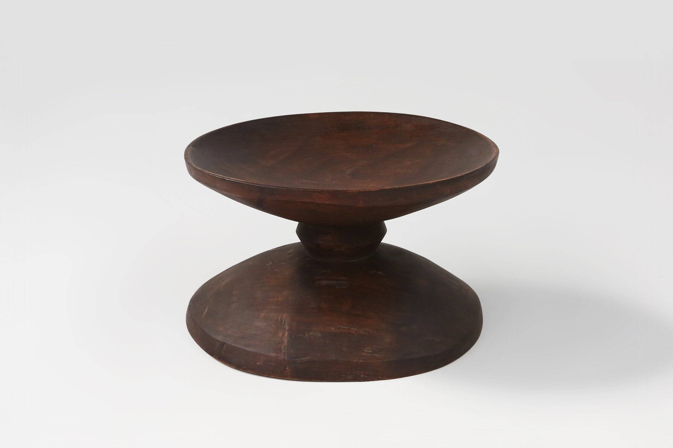 Large African Tree Trunk Bowl in Oak, 1950s