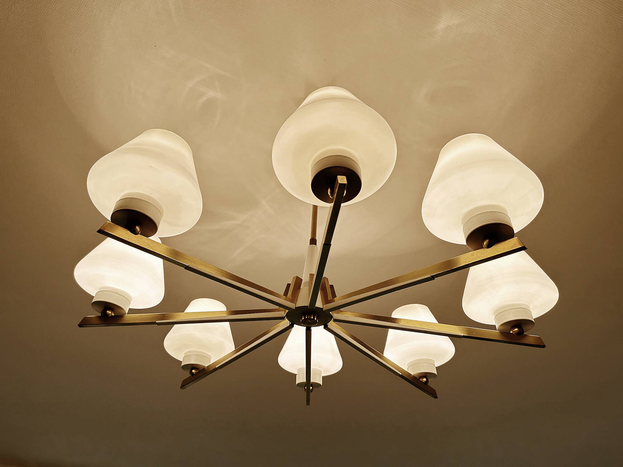 Large Mid Century Italian Pendant Light