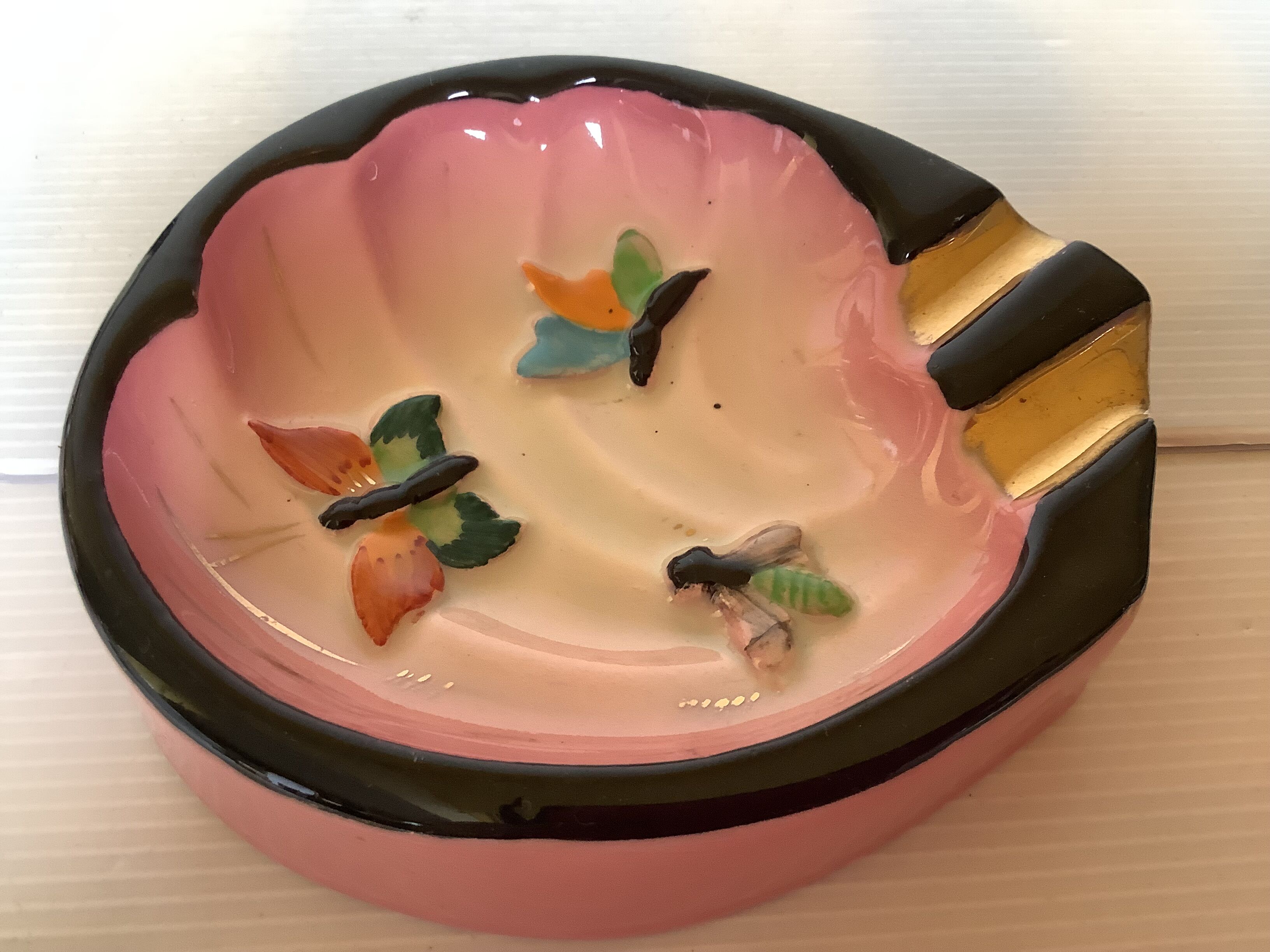 Ashtray with butterflies Cerdazur Monaco