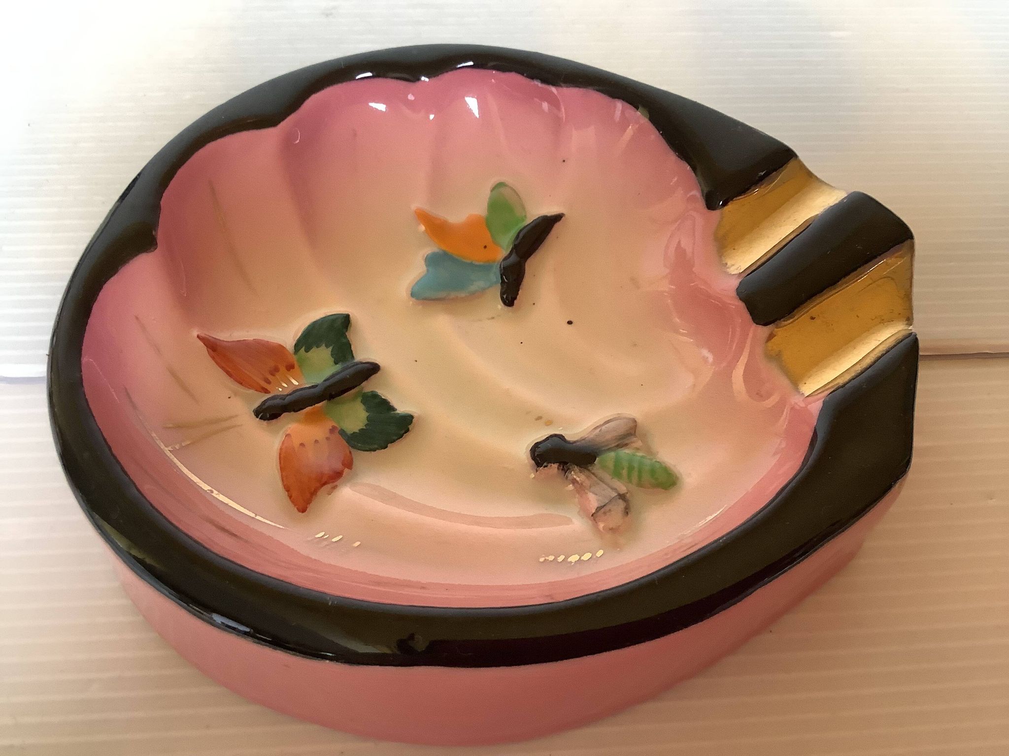 Ashtray with butterflies Cerdazur Monaco