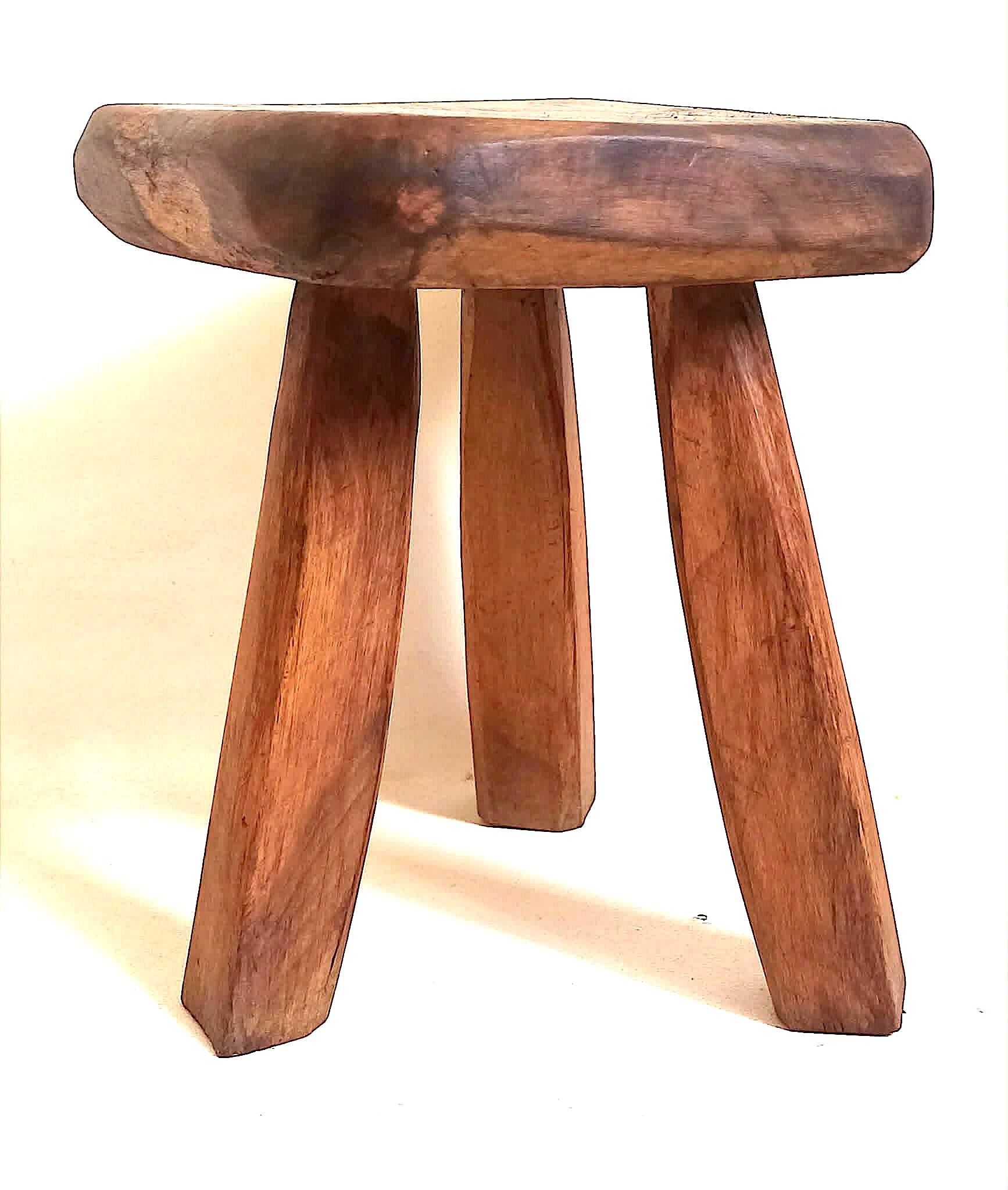 Brutalist tripod stool from the 1960s.