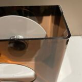 Disco smoked plexiglass wall lamp by Jacqueline Trocmé