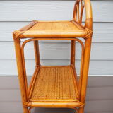 Night table, side table or end of rattan sofa