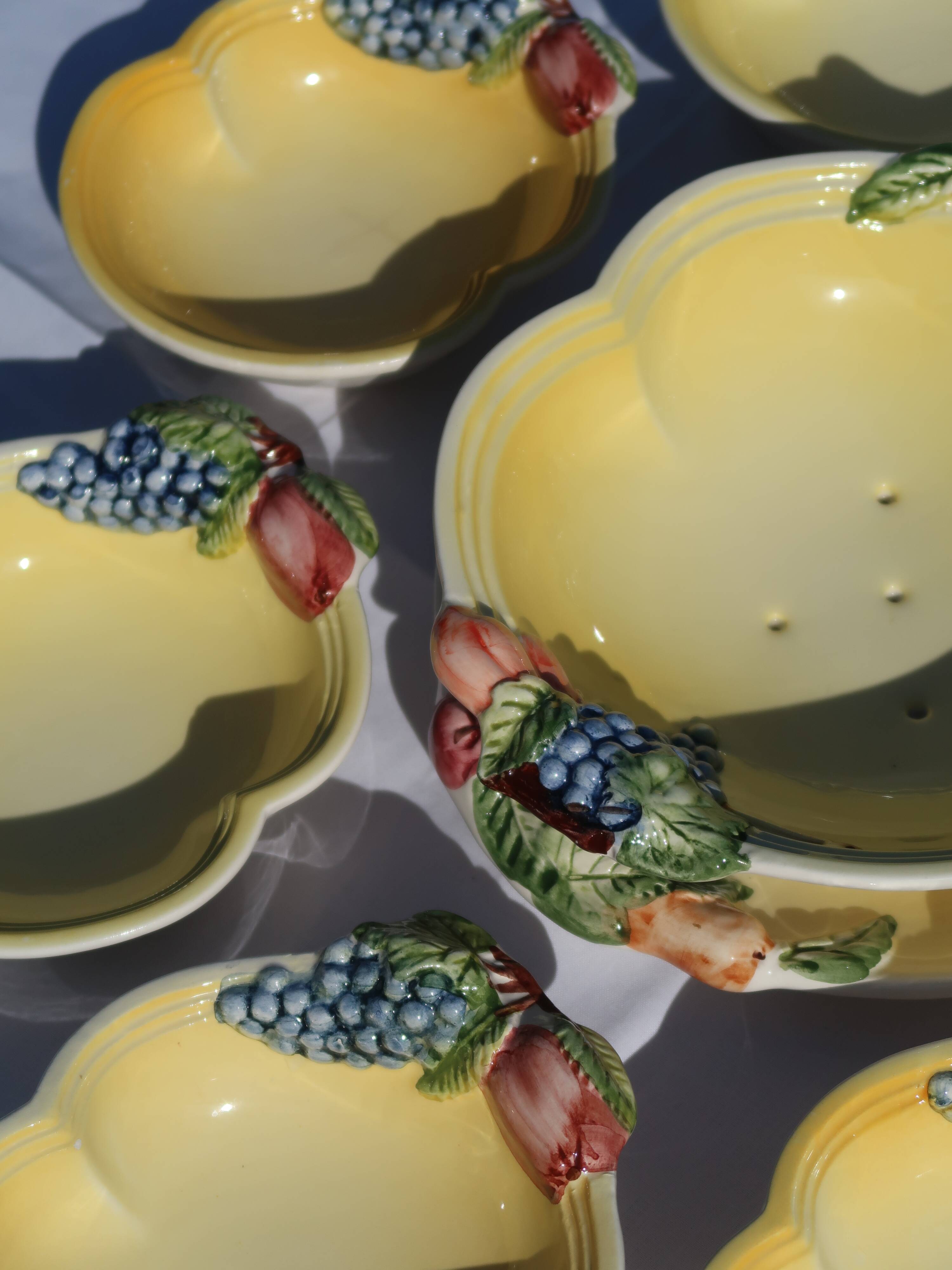 Vintage fruit dessert set