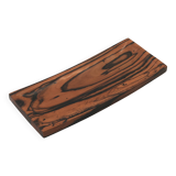 Signed rectangular pocket tray in royal ebony wood, 1970s