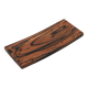 Signed rectangular pocket tray in royal ebony wood, 1970s