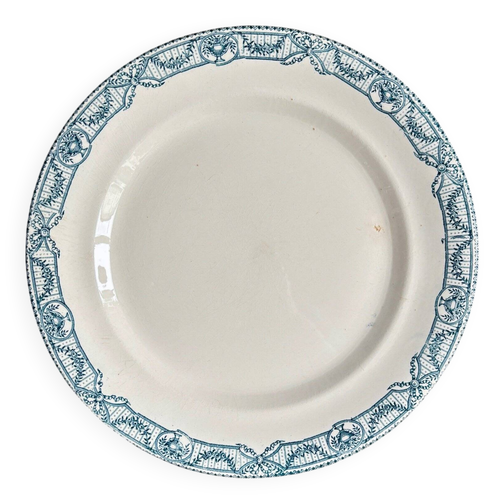 Round Salins ironstone dish, "Directoire" service