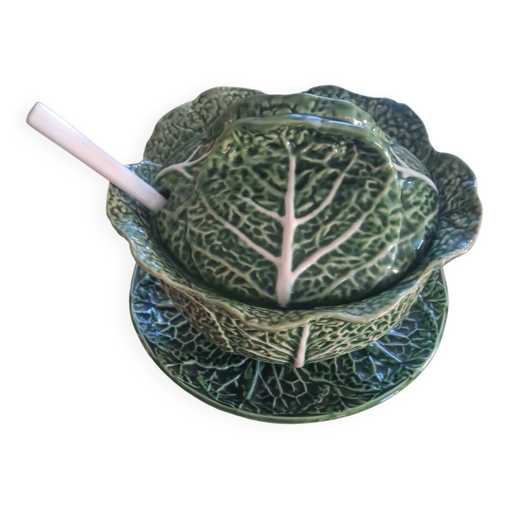 Cabbage soup tureen in earthenware