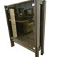 Vitrine vintage en bois massif avec verre fumé
