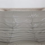 Michel Ducaroy's 2-seater mouse grey leather sofa for Ligne Roset