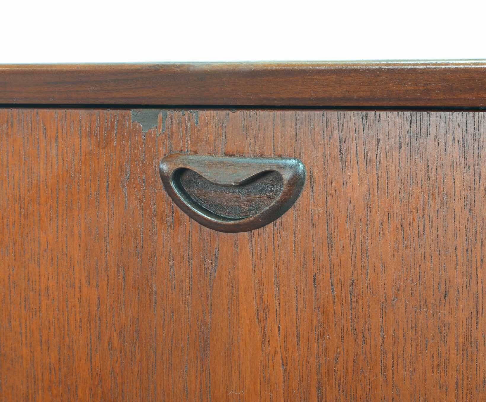 Louis van Teeffelen Vintage Design Teak Wooden High Sideboard for Webe 60s