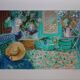 Yvonne Cheffer Delouis: Still life with hat, original signed lithograph