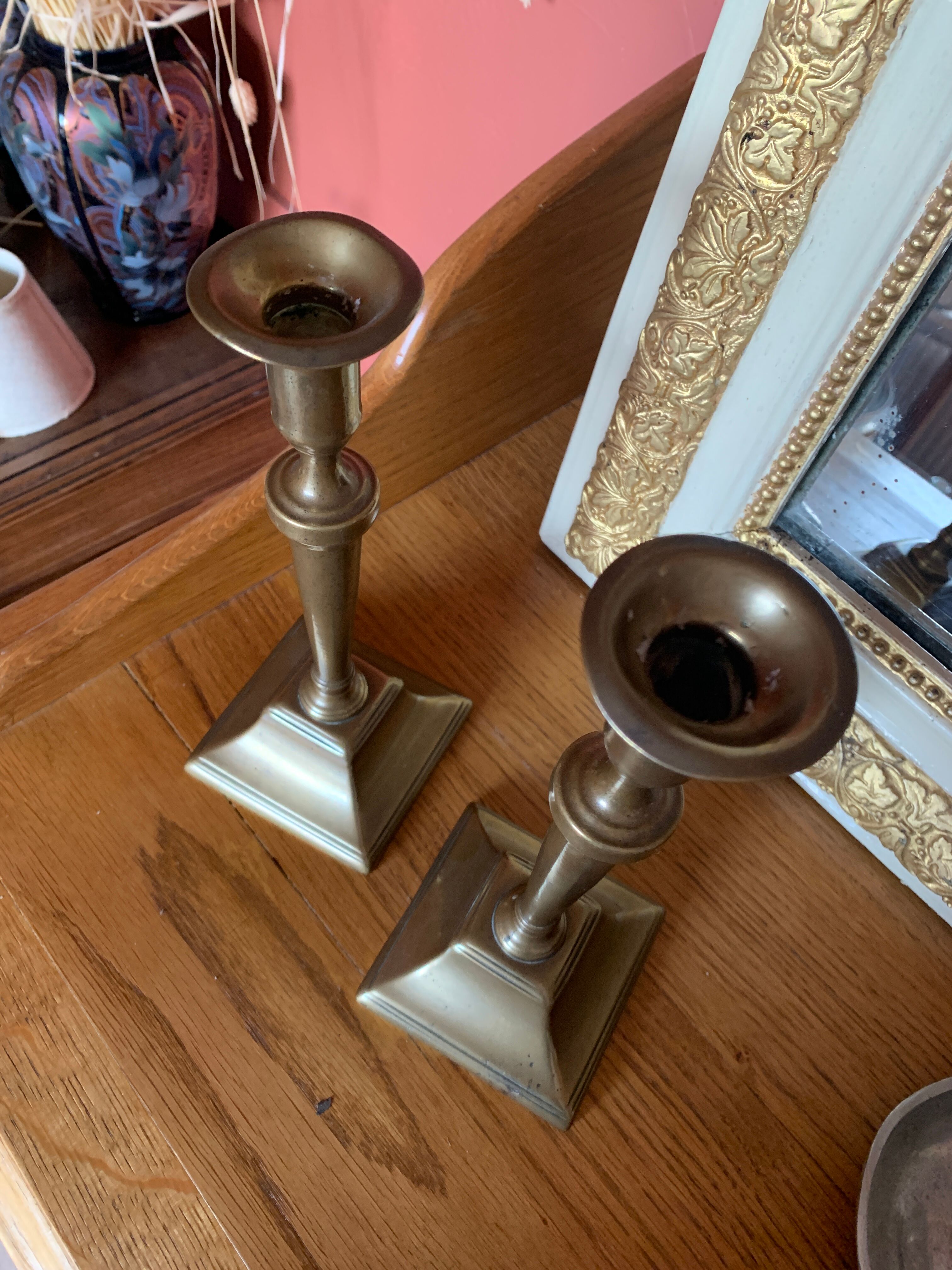 Massive brass chandeliers