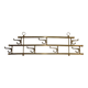 1 of 2 brass coat racks with 7 foldable hooks 1940s art-deco