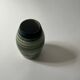 Vase in white clay with green/beige glaze - signed work