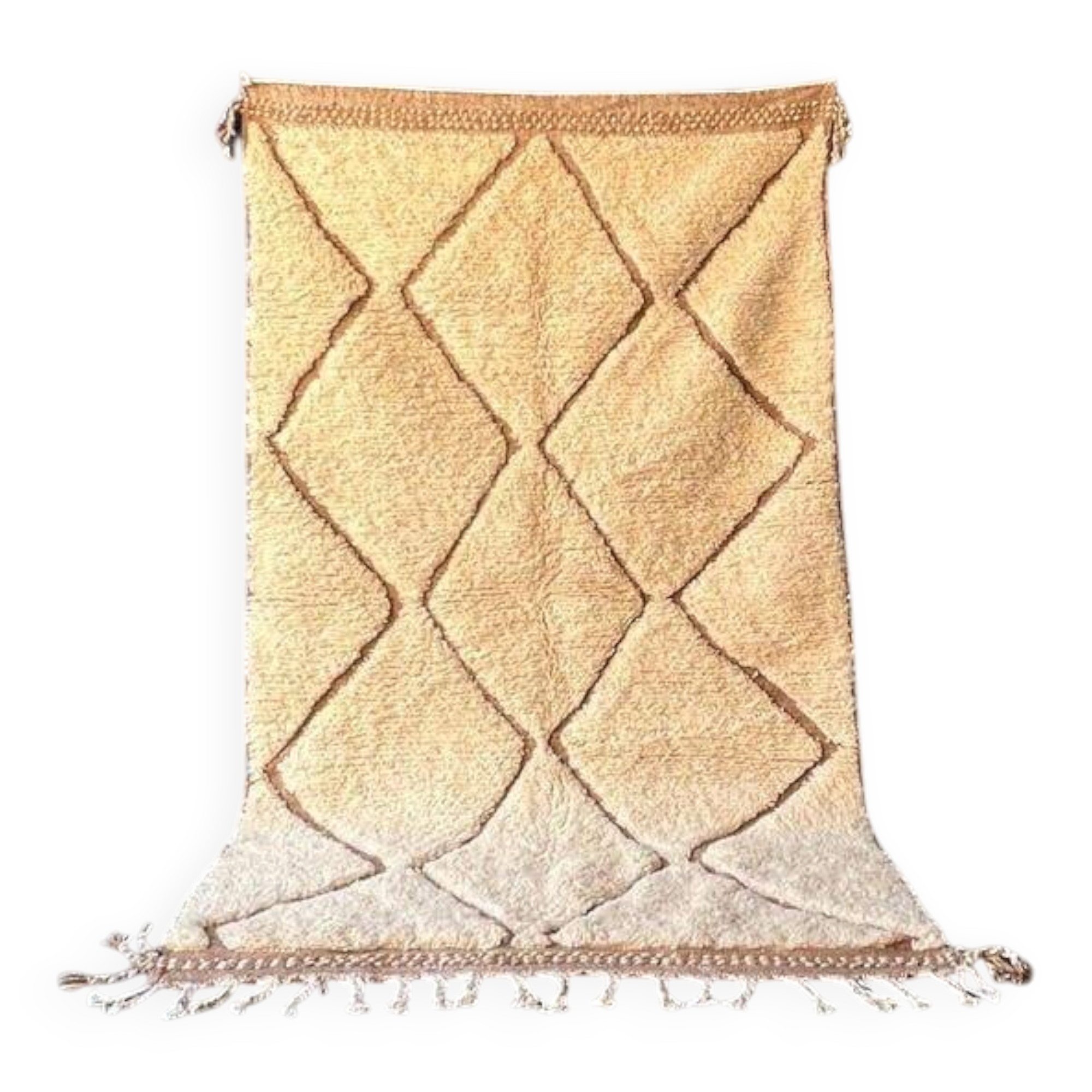 Traditional handmade Moroccan Atlas wool rug 2/3 m