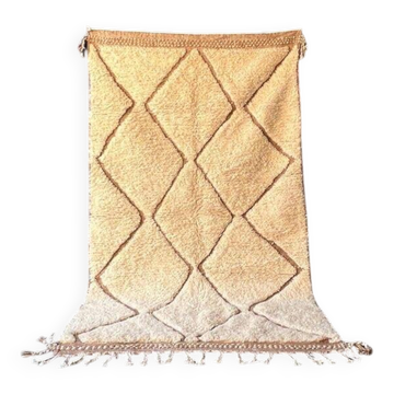 Tapis en laine marocaine d’atlas artisanle traditionnelle 2/3 m