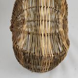 Burgundy wicker basket