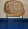 Mid century bamboo and iron pod chair, 1960s
