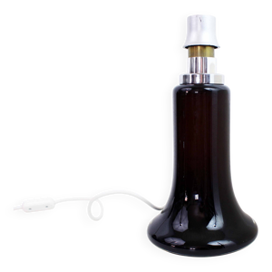 Pied de lampe en verre - noir
