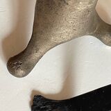 Pair of Brutalist Vintage Steel Candlesticks