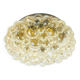Large Amber Bubble Glass Ceiling Light/Flush Mount by Helena Tynell for Limburg, Germany, 1960s