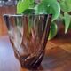 Vintage brown twisted glass vase