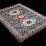 Tapis d'Orient Fait Main Kazak Afghan : 1.66 X 2.64 Mètres