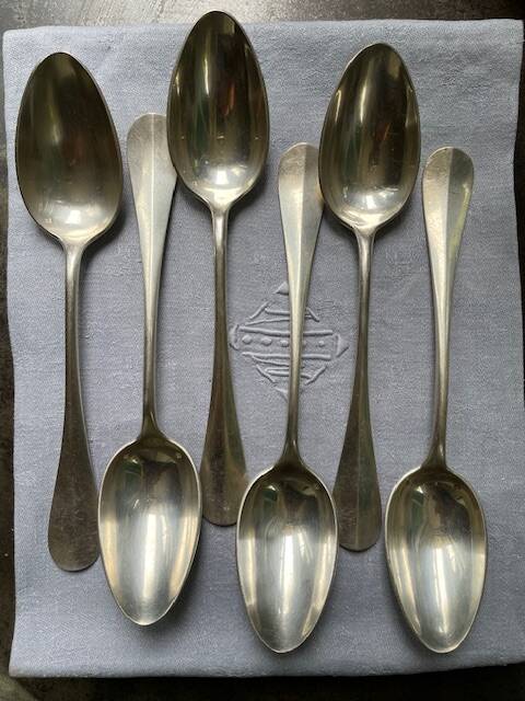 6 cuillères à soupe Alfénide Christofle