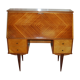 Office, Scandinavian slope secretary, satin wood and teak plating.