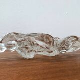 Frosted glass bowl with snail patterns, 1960s.