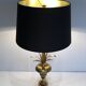 Neoclassical Palm Tree Table Lamp in Brass in the Style of M