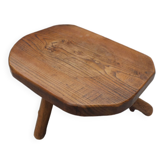 Small tripod stool, elm plant holder