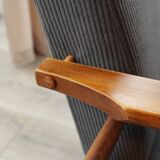 H.Lis vintage graphite corduroy armchair