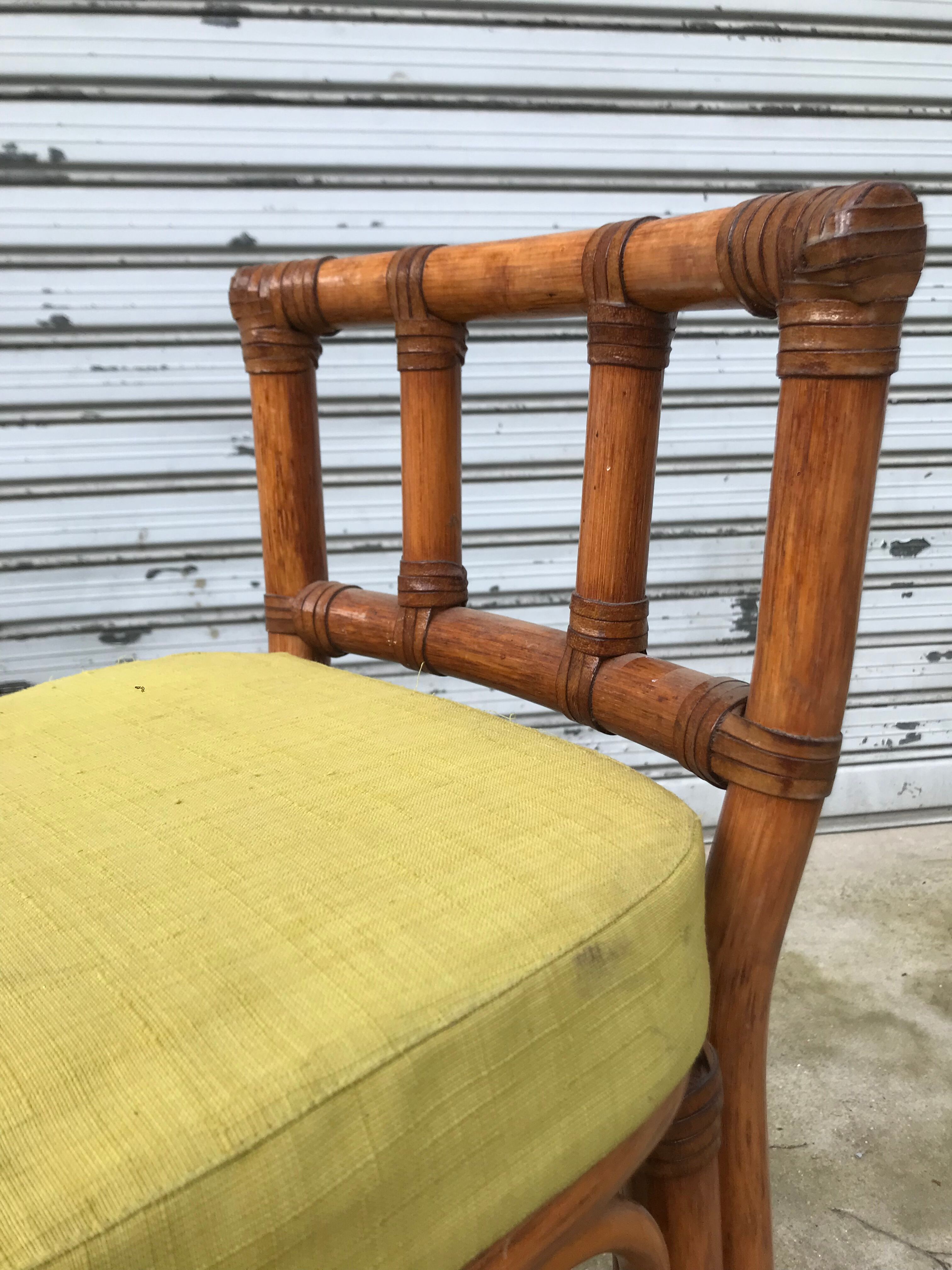 Pair of rattan stools