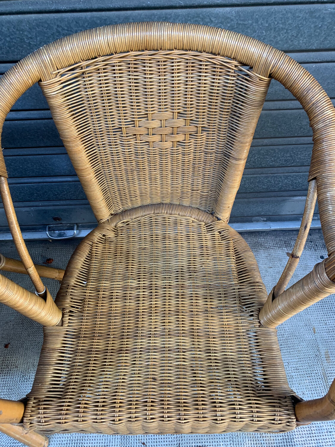 Paire de fauteuils en rotin années 80’