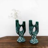 Vintage asymmetrical candlesticks