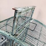 Water green patinated metal cage