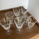 Set of 8 mismatched Arques crystal glasses