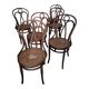 Set of 6 vintage Hoffmann chairs.