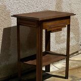 1940s bedside table in solid oak