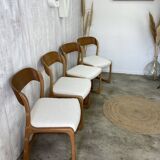 Set of 4 Baumann sled chairs