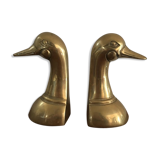 Duck book holders in brass