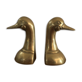 Duck book holders in brass