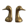 Duck book holders in brass