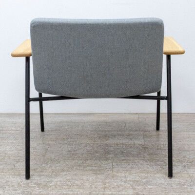 Fauteuil lounge Inclass Xail en tissu bleu