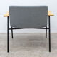 Fauteuil lounge Inclass Xail en tissu bleu