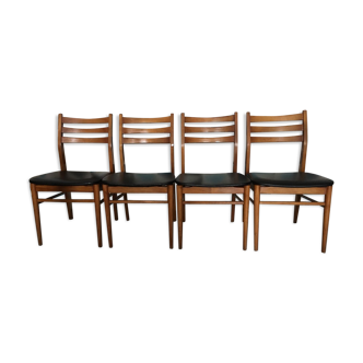 Set de 4 chaises scandinave vintage 1960